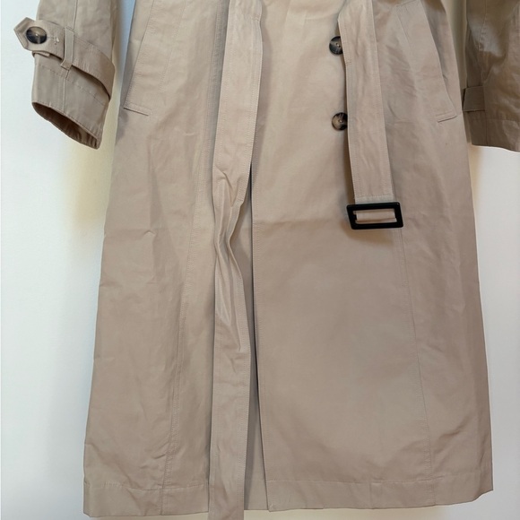 NWOT Anthropologie Ruffled Trench Coat Size Small - Picture 9 of 15